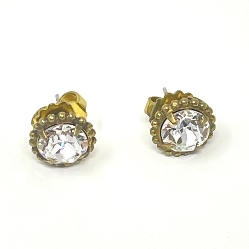 New Anthropologie x Sorelli Simplicity Stud Earrings Crystal - Picture 2 of 6